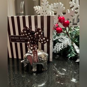 Henri Bendel Silver Elephant Ornament NWT